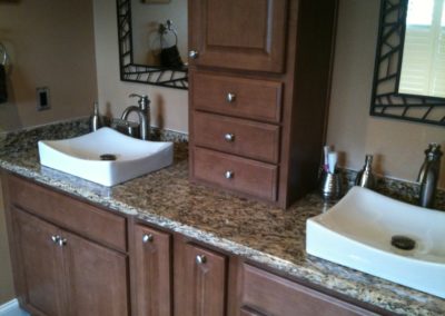 new bathroom cabinets and sink